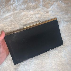 Classy! GLINT clutch hand bag, w/ gold and faux diamond closure. Virtually new!